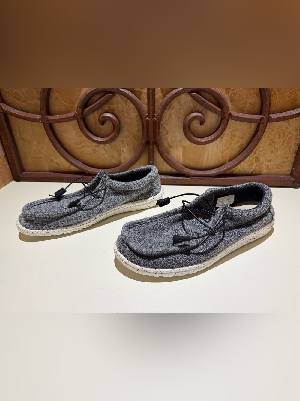 Men's Hey Dude Gray Casual Slip-On Shoes